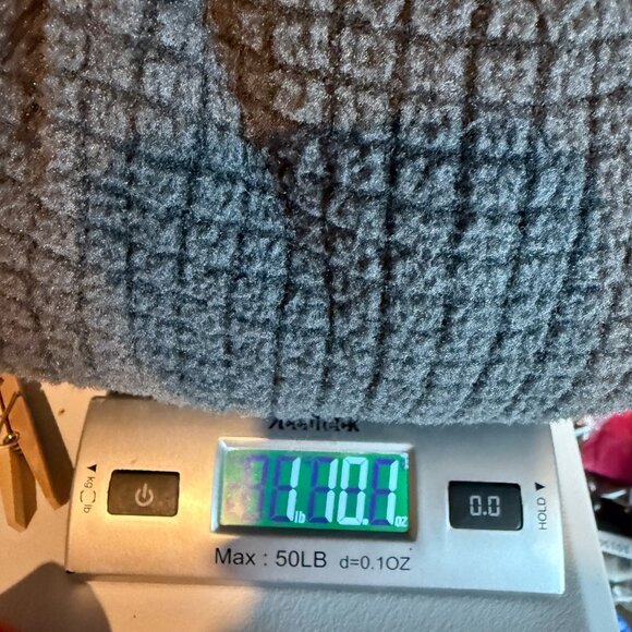 LL Bean Men XL Tall Fleece Jacket Full Zip Checkered Texture Gray Long Sleeve - Picture 8 of 8